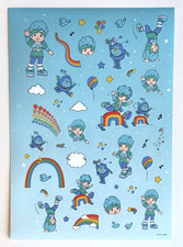 Hallmark HMK   Rainbow Brite   Sticker Sheet Buddy Blue and Champ Sprite