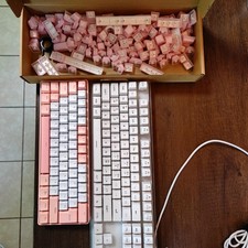 2 - MageGee K1 Keyboard and Mouse Combo - Pink Wired Set with RGB Backlighting
