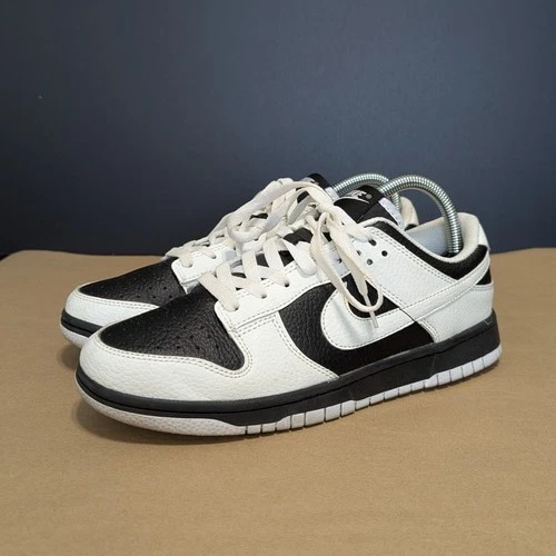 Nike Dunk Low Retro Reverse Panda Sneakers Leather White Black FD9064-011 Shoes