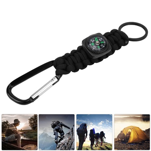 (Outdoor Survival Paracord Armband mit Kompass 7 Kern Paracord Schlüsselanhänger GF - Bild 2 von 22