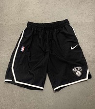 Nike Men’s Brooklyn Nets Courtside Heritage Jersey Shorts Black Medium M NBA 9”