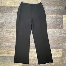 Kasper black wide leg business casual dress pants size 8 B186