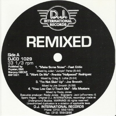 REMIXED D.J. INTERNATIONAL RECORDS U.S. CD 1991 8 TRACKS RARE HTF CHICAGO HOUSE