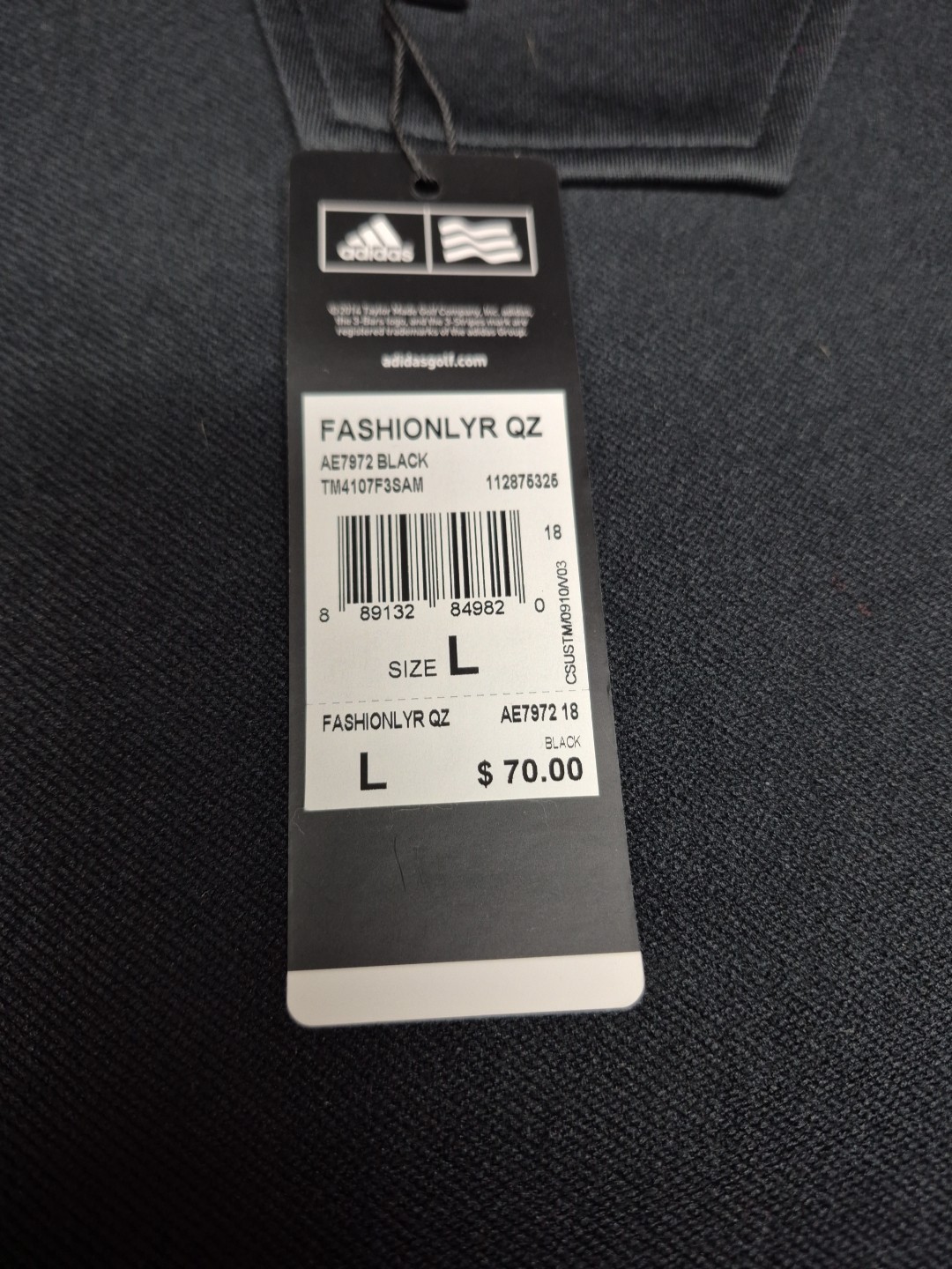 Adidas Men's Golf Jacket~Full Zip~Sz Large~Black~NWT thumbnail 7