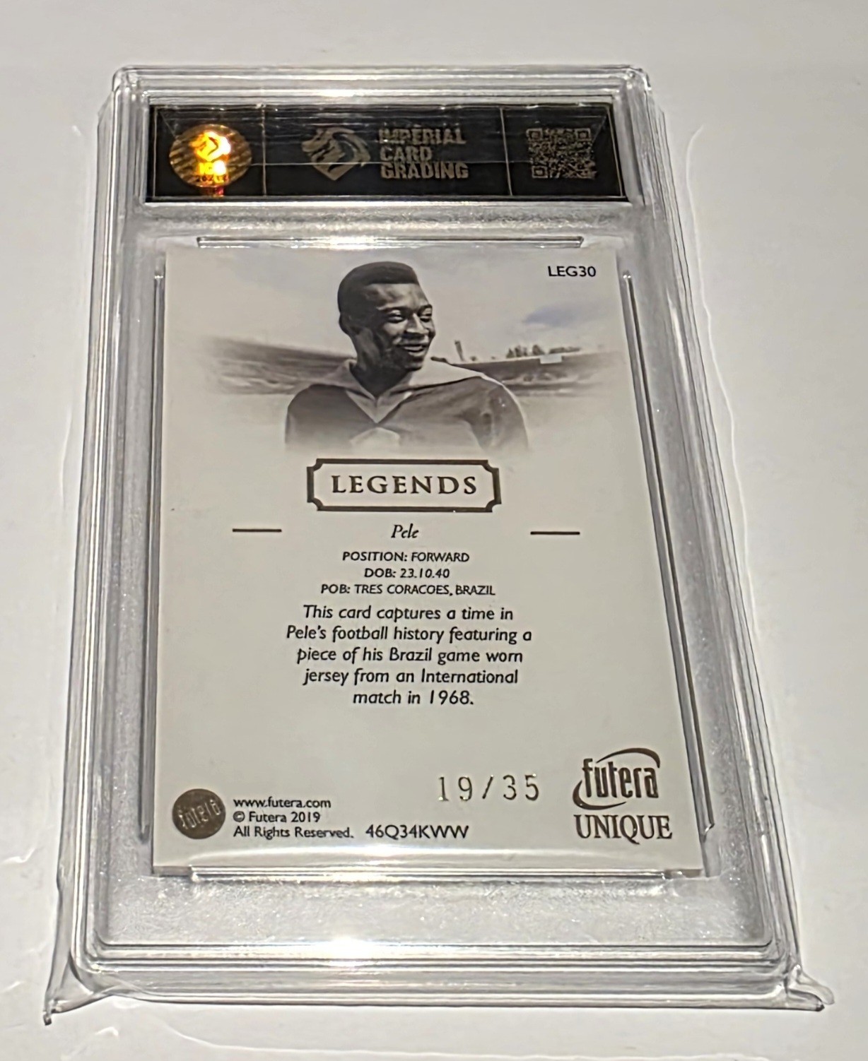 2019 Futera Unique World Football Legends Pele 19/35 view 2