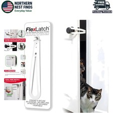 Bright White Cat Door Latch: Quick One-Handed Install for Your Feline s Safety