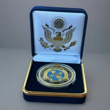 USAF-US AIR FORCE COMBAT CONTROL TEAM Challenge Coin With Blue Velvet Case. New!