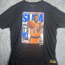 SLAM Shaquille O'Neal LA Lakers Mitchell  Ness NBA XXL Black Shirt
