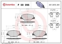 Brembo Bremsbelagsatz Scheibenbremse Prime P 59 096 FüR Opel Insignia Sport Z18