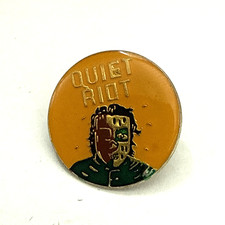 Vintage Quiet Riot Enamel Hat Pin Metal Rock 80's Button Band Pin-Back