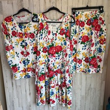 VTG NWT 80s 90s Adrienne Vittadini Sport Dress 3pc Set Women M Cottagecore Flora