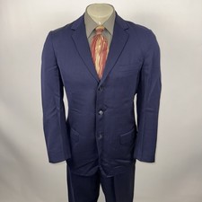 Vtg 50s Penneys Gentry Suit Mens 40 Jacket Coat 31 30 Pants Drop Loop Wool Rayon