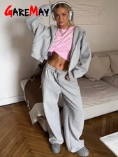 Autumn Women's Sweatsuit with Zipper hoodie and Trousers