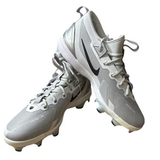 Nike Men's Trout 9 Elite MCS Platinum/Silver Baseball Cleats Size 11.5 11 1/2