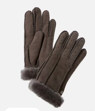 Ugg Shearling Sheepskin Gloves Wm. Size Medium Charcoal NWT    Retail  150 