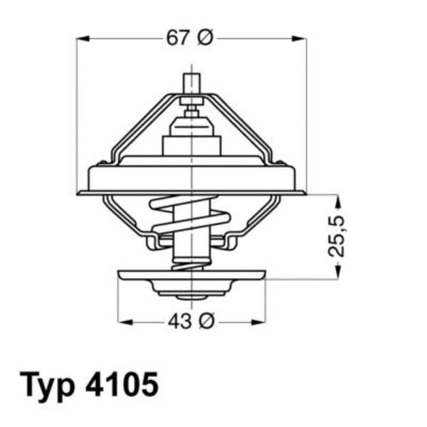 Wahler Thermostat KüHlmittel Mit Dichtung 71°C 4105.71D-image