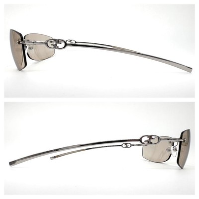 GUCCI Sunglasses GG1775/S Side Logo Rimless Silver Women's i13428