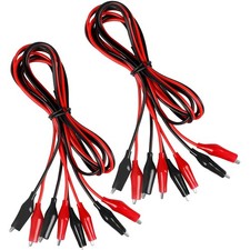 4 Groups 1M Alligator Clips Electrical, Insulated Test Leads with Alligator Clip