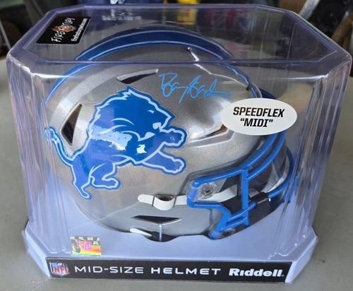 Barry Sanders Signed Lions Riddell Mid-Size SpeedFlex (MIDI) Helmet - (SS COA)