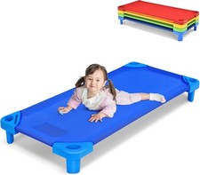 Kids Daycare Cots Pack of 4 52 L Stackable Toddler Nap Cots Resting Naptime