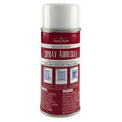 Stencil Ease Adhesive Spray   Repositionable, Low-Tack 4.4oz, Clear