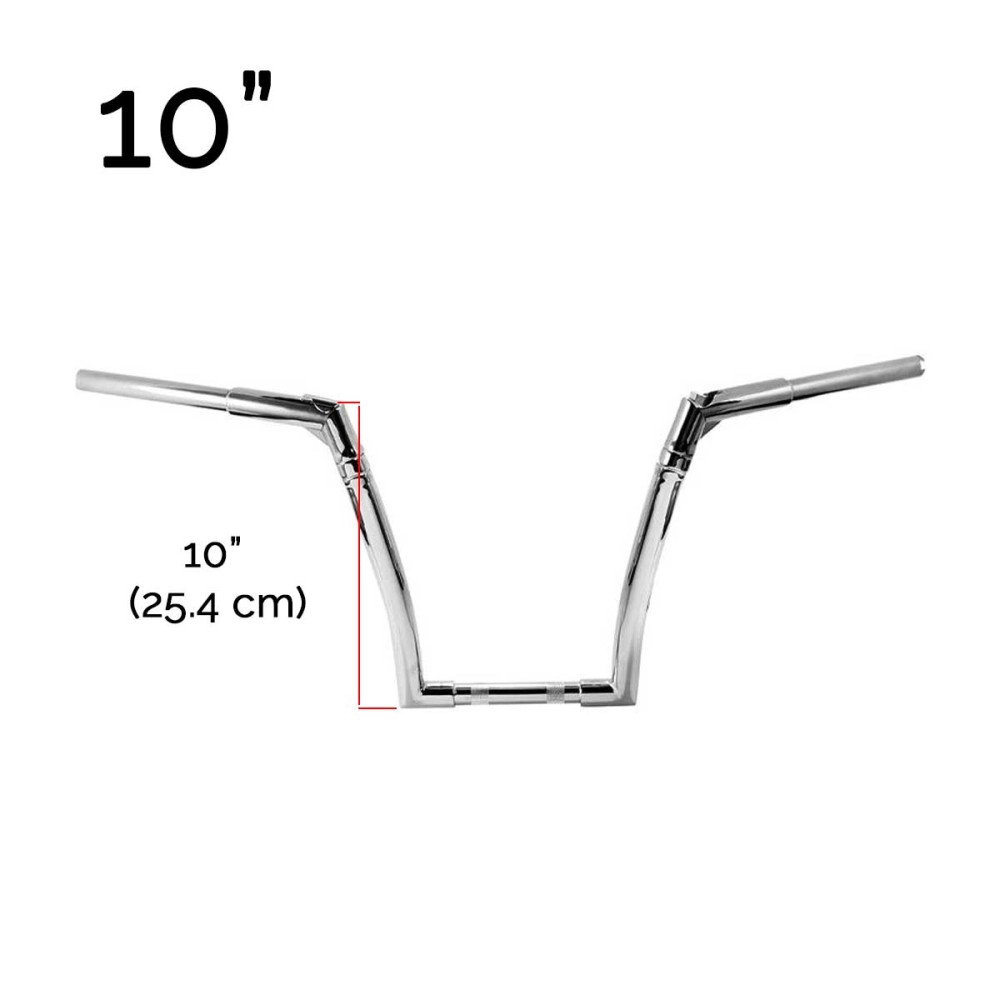 Guidon High Bar 1" Chrome 12" Idéal pour les Longs Road Trips