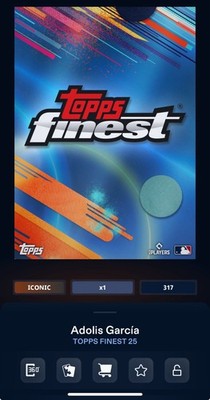 DIGITAL TOPPS BUNT Adolis Garcia FINEST 25 ICONIC CHECKERBOARD