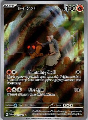 Torkoal Holo Illustration Rare SV06: Twilight Masquerade 172/167 NM - Image 1 of 2