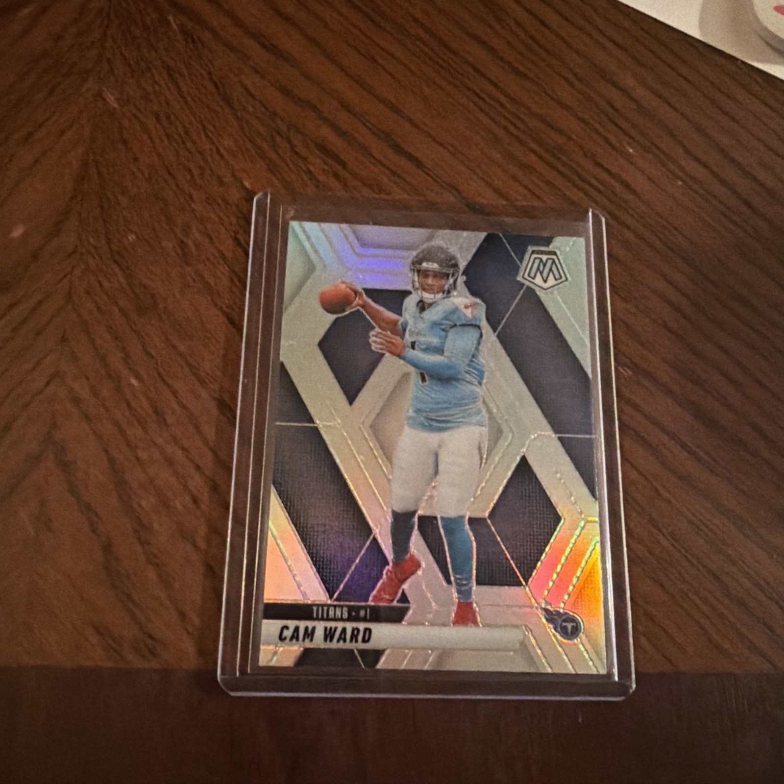 2025 Panini Mosaic Cam Ward Rookie Silver Prizm #382 RC Titans (No RC Shield)