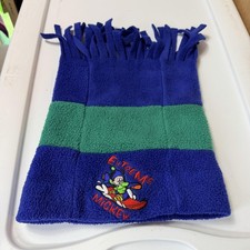 Mickey Kids Scarf Boys One Size Blue Striped Fleece Extreme Mickey Winter 90s
