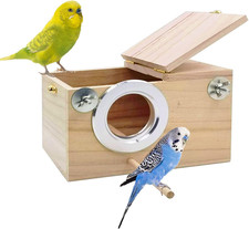 Parakeet Nest Box Budgie Nesting House Cockatiel Breeding Parrots Mating Box for