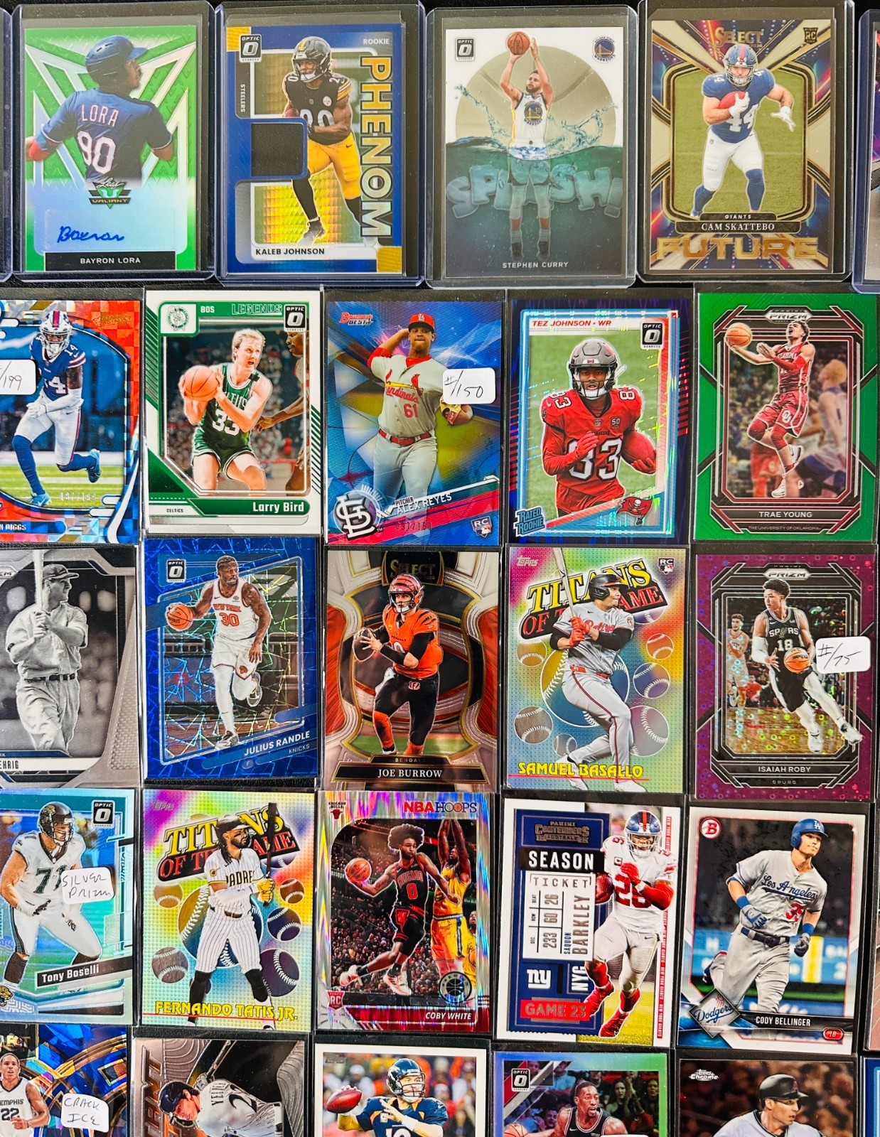 HUGE Sports CARD LOT! Jersey AUTO RC SP PRIZM Patrick Mahomes, Stephen Curry!