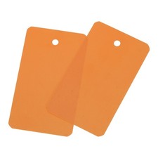 Waterproof Eyelet Hole Plastic Tags,Outdoor Tags,4x7cm Orange 100 Pcs
