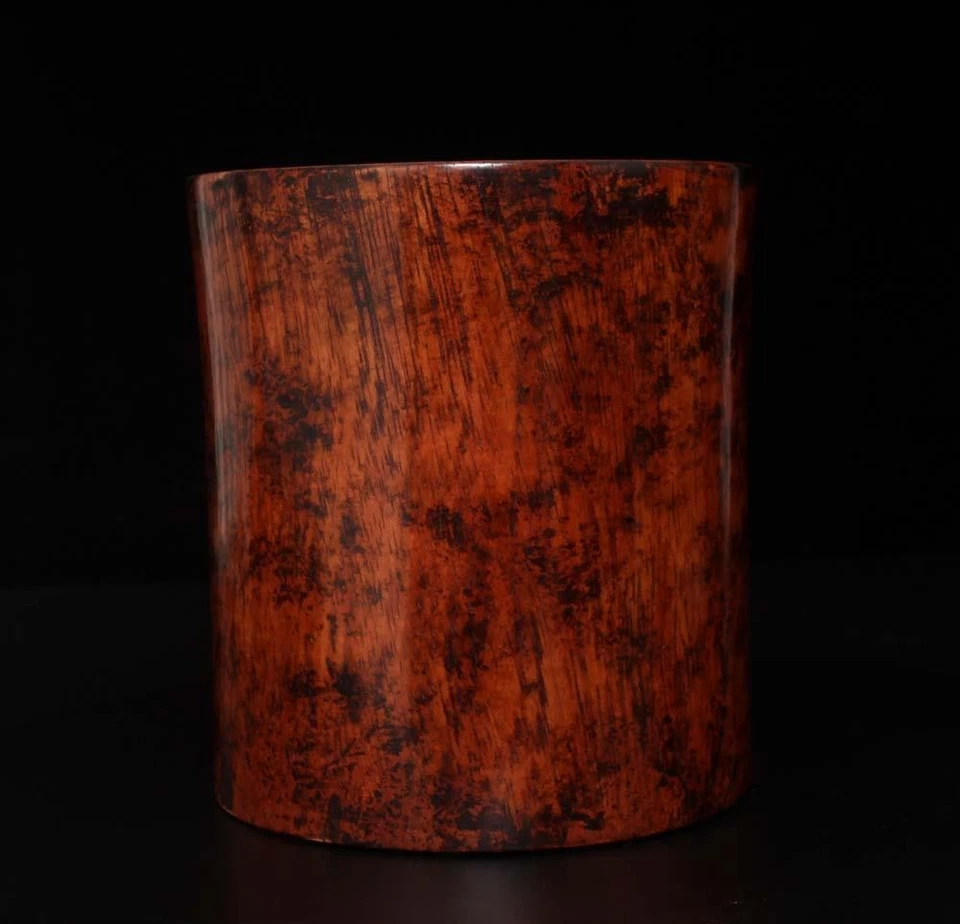 Antigua maceta china de madera Huanghuali Foto 3 de 4