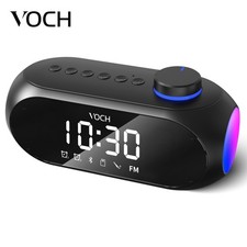 VOCH Digitaluhr Bluetooth Lautsprecher mit LE...