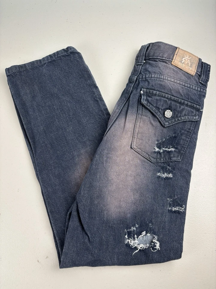 Jeans azules vintage Red Ape para niños talla 10/M. Distressed Y2K Punk Hip Hop Grunge Foto 3 de 4