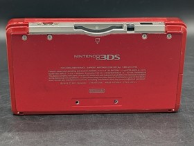 Nintendo 3DS Handheld- Flame Red New Battery/Charger/Top Screen Cover-32GBmemory