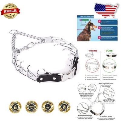 Herm Sprenger Prong Collar German Made Easy Release Buckle 3.0mm Chrome Steel...