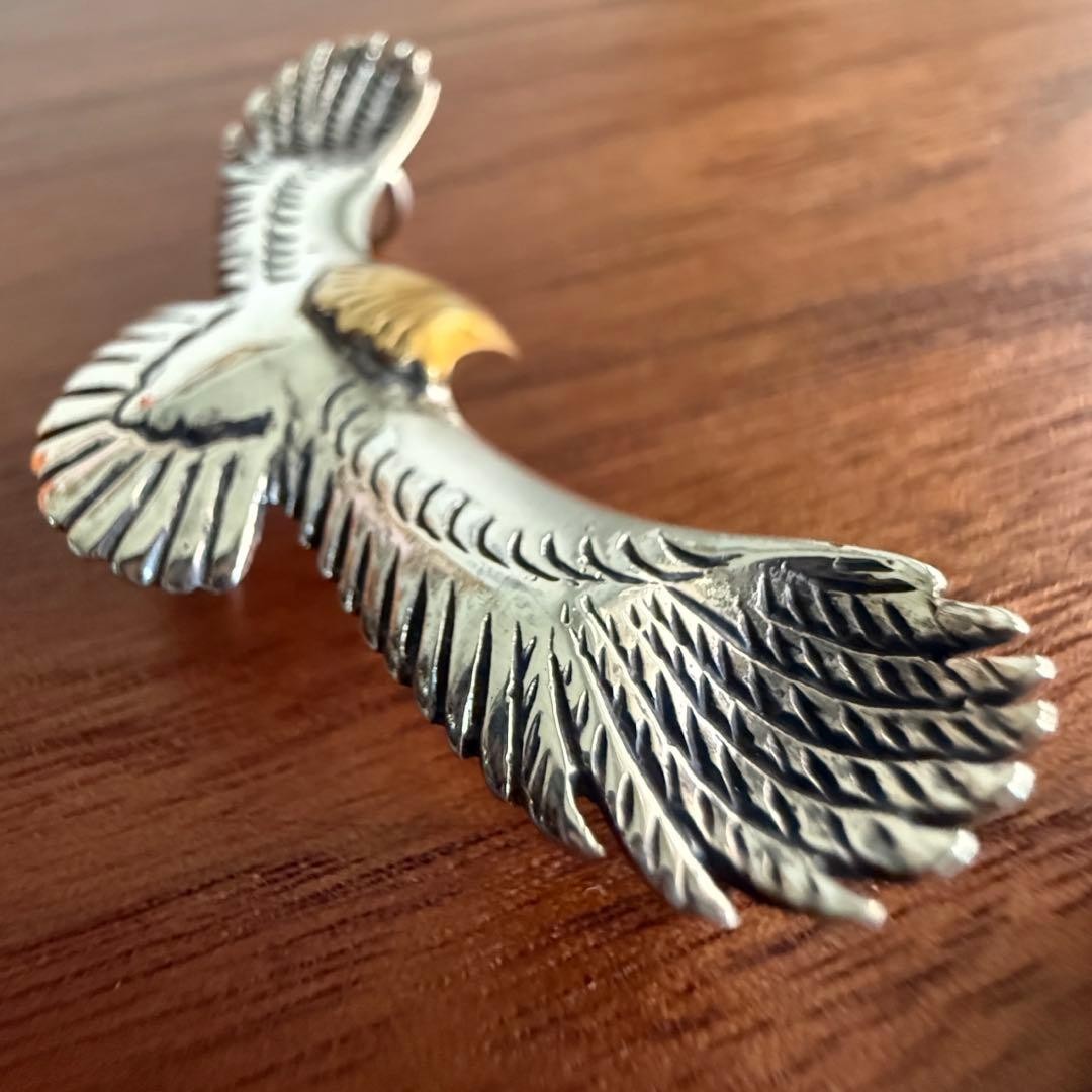 Silver 925 Native Eagle Pendant Solid New Jewelry… - image 6