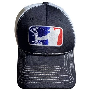 Major League Bowhunter Cap Men's L/XL Black with White Mesh by Proflex CLEAN