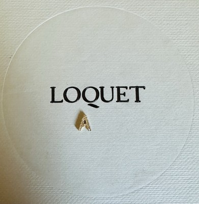 LOQUET LONDON 18ct Solid Gold & Diamonds Letter  A  Charm 