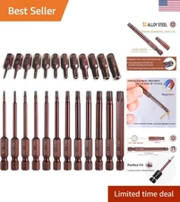 Torx Bits Set, 24PCS Security Torx Bit Set, High Hardness S2 Alloy Steel, Mag...