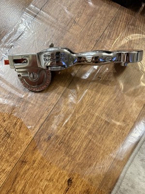 Vintage Dymo-Mite Tapewriter Metal Label Maker Embosser Chrome Manual Handheld