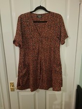 Womens Floral Button Up Dress Short Sleeve Summer Holiday Beach Mini Sundress