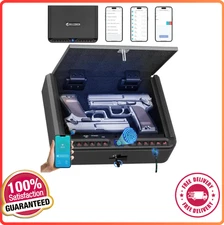 Biometric Handgun Safe – 4-Way Quick Access for Home/Nightstand