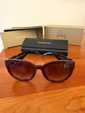 Burberry BE4277 Women's Square Burgundy Sunglasses Brown Gradient UV400 140mm