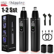 USB Rechargeable Ear and Nose Hair Trimmer with LED Display Nose Trimmer