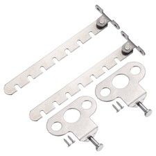 Window Restrictor Latch with 7 Slots Pack of 2 Big Hole Limiter,Silver
