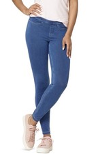 Hue Classic Stretch Denim Leggings, Medium Wash, Medium, MSRP 50