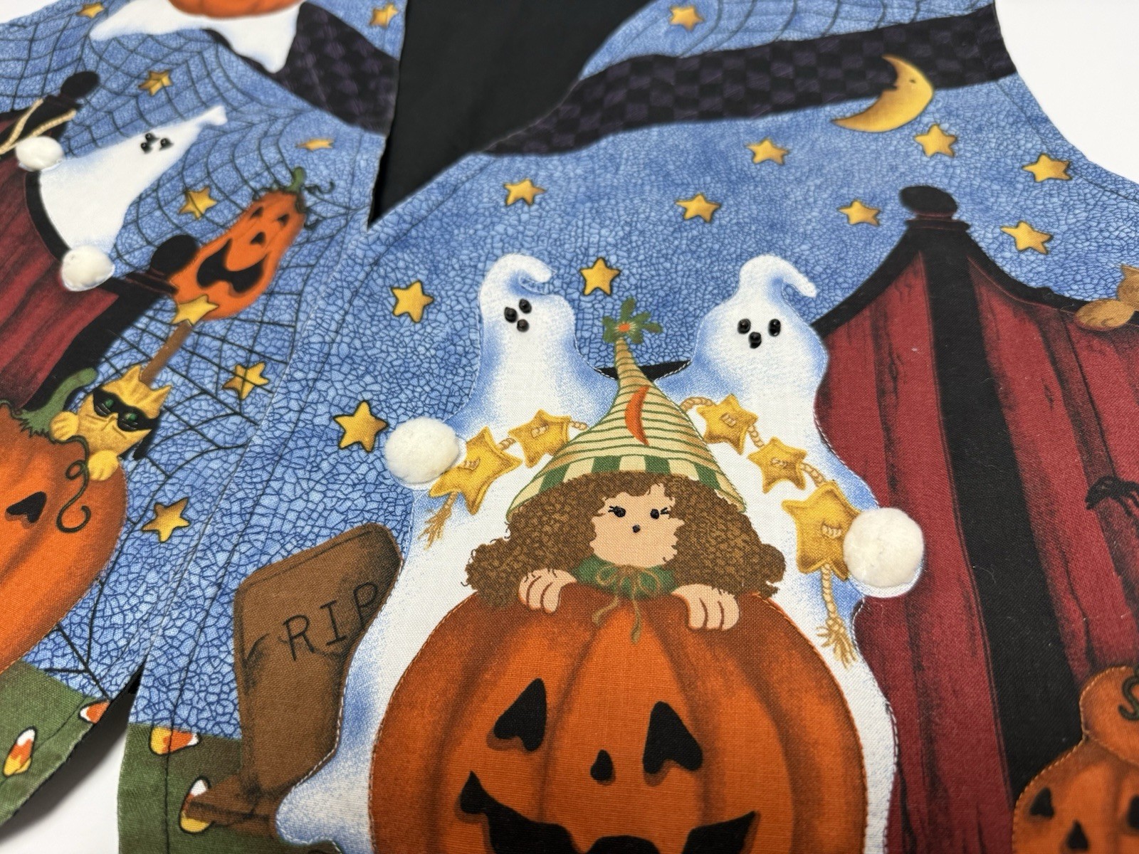 Halloween Pumpkins and Ghost Fall Sleeveless Vest… - image 5